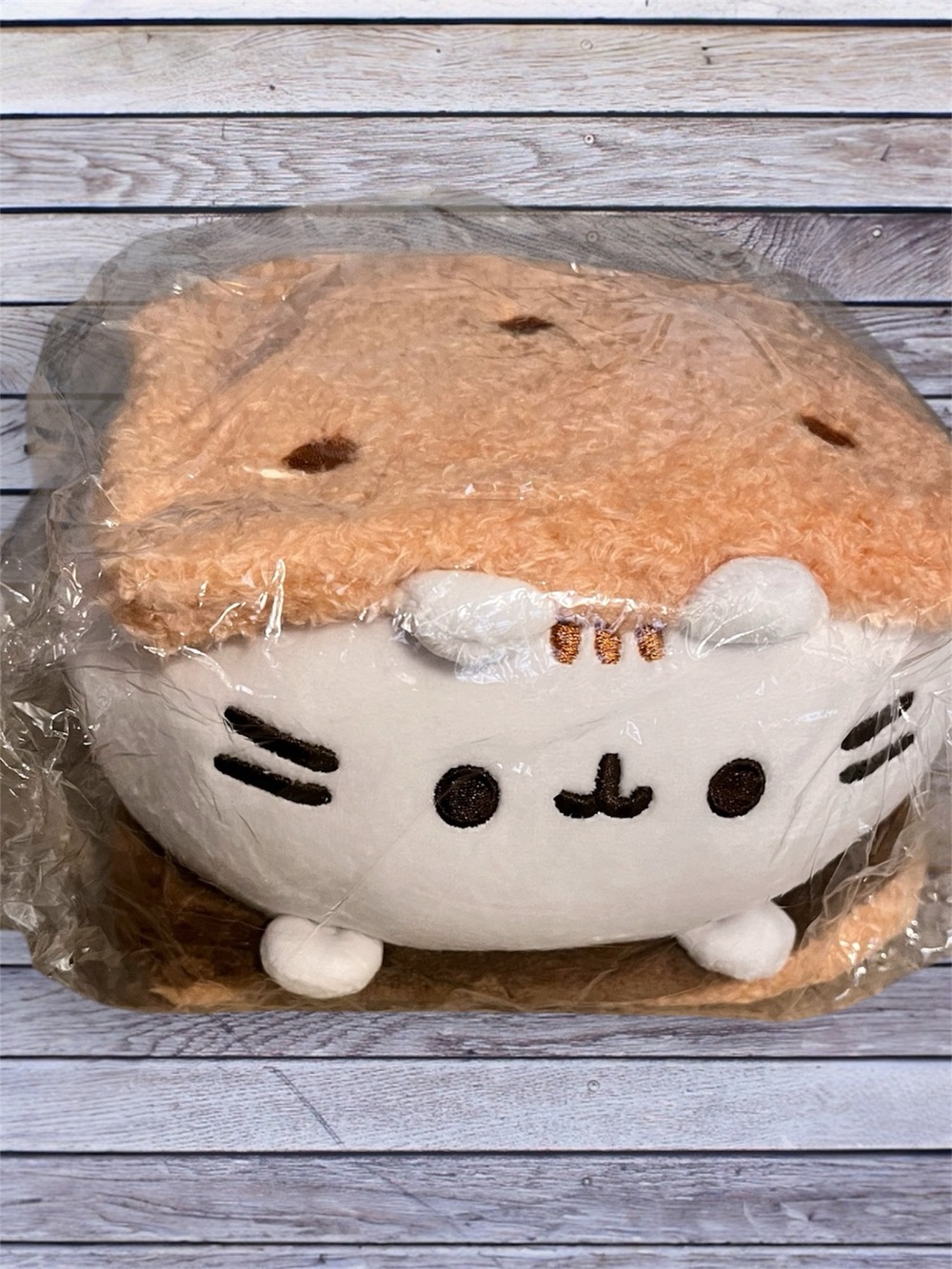NEW S’mores Cat Plush - Small, White & Light Brown